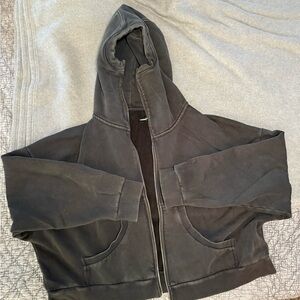 Entire studios full zip washed black